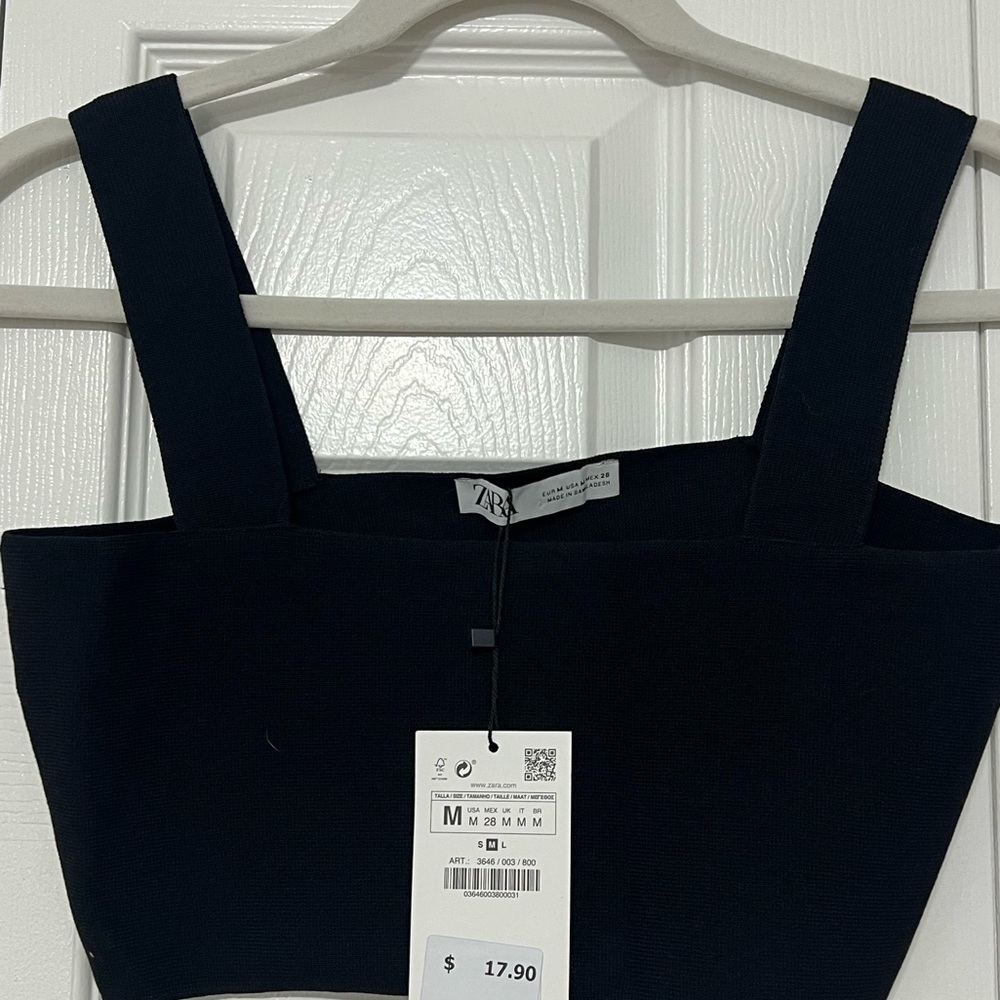 Zara Black Crop Top